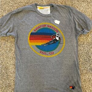 Aviator Nation Gray T-Shirt Vail Ski unisex L
